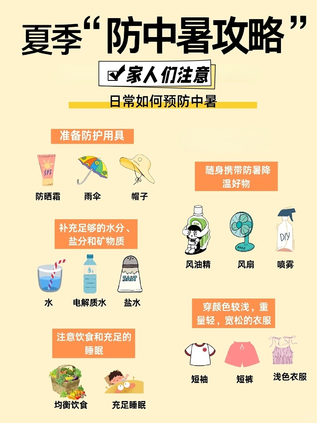 家人们注意啦！今日入伏，高温天气谨防中暑哦。1⃣💦 科学补水要记牢。2⃣⛱️ 避开烈日选阴凉。3⃣👚 透气衣物更清爽。4⃣🍉 营养均衡身体棒